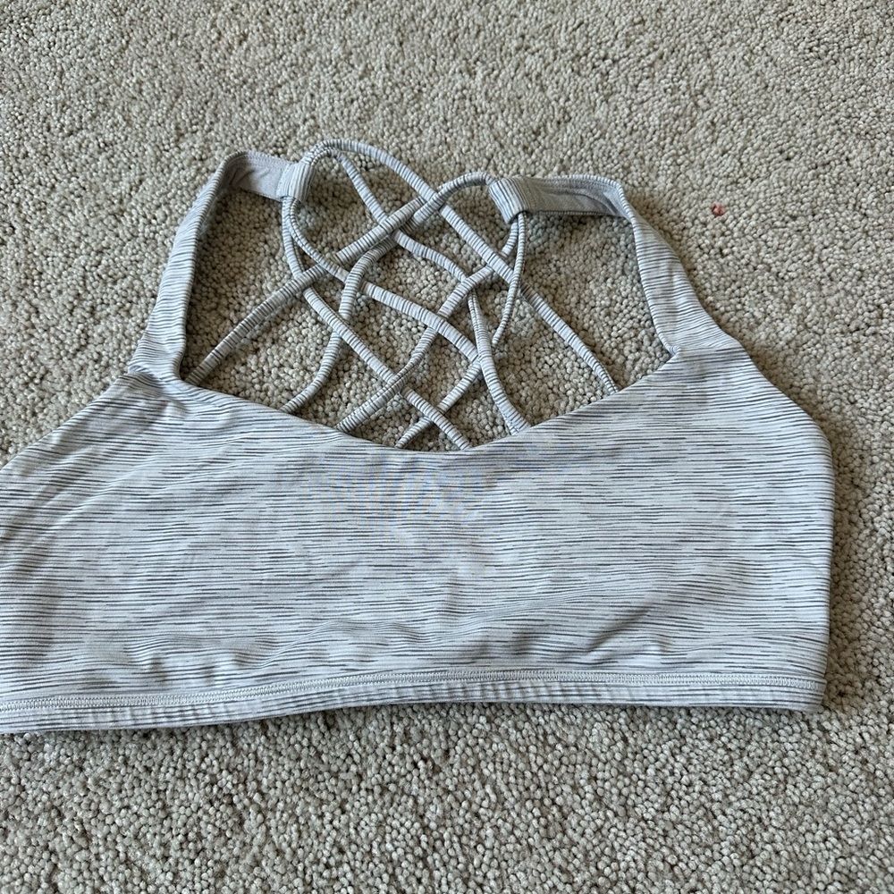 Lululemon Athletica Light Gray Strappy Bra